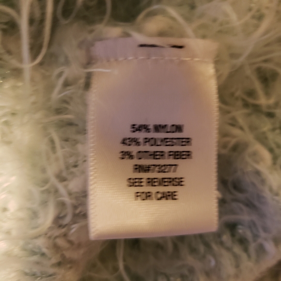 APT 9 Light Teal & White Long Sleeve Sweater - Picture 5 of 7